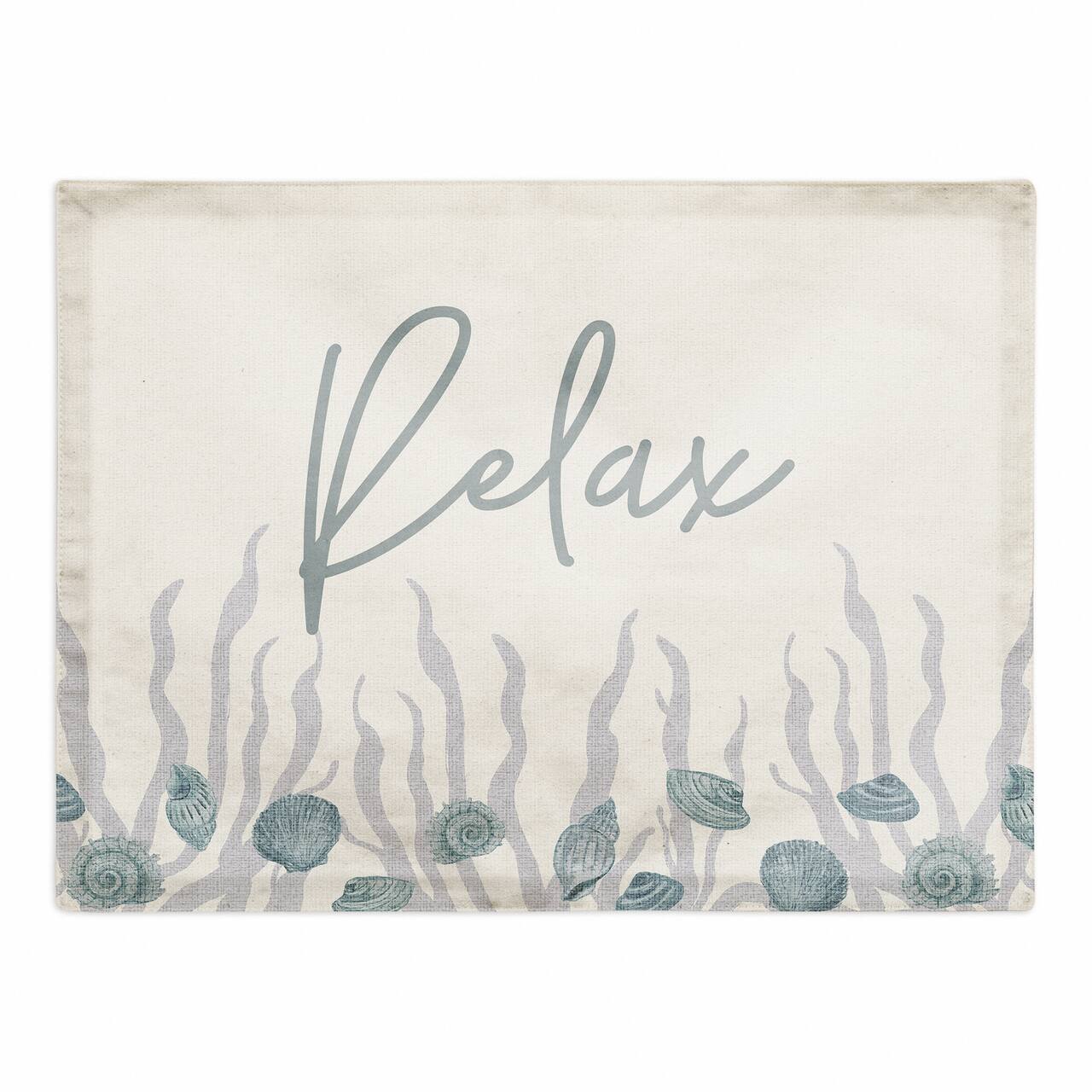 Relax Shell & Coral Border Cotton Twill Placemat